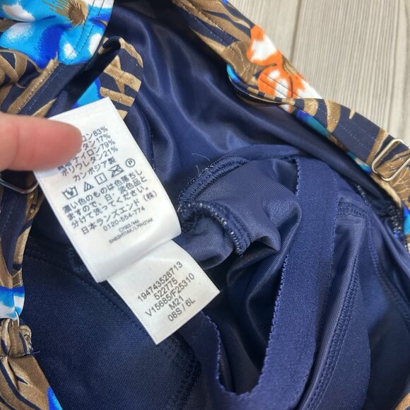 Lands' End 6L 6 Long Tummy Control Surplice Faux-Wrap One-Piece Swim Dress - Picture 10 of 10